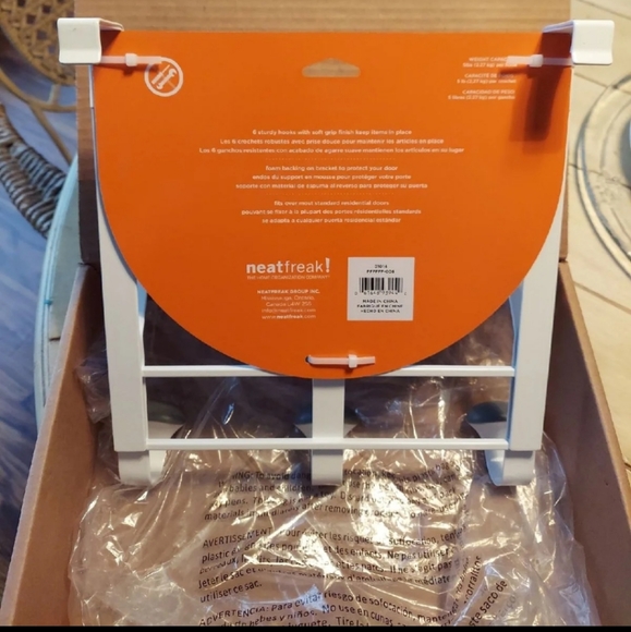 Neatfreak! Overdoor Storage Rack 6 Rubber Tipped Pegs- BNWT LtdEd SO 1 LEFT - Picture 7 of 10